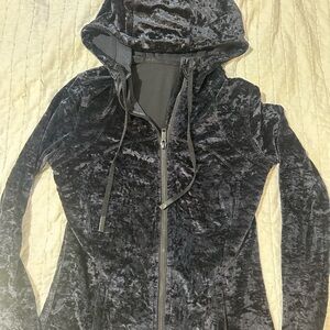 Lululemon Athletica Black Velour Jacket